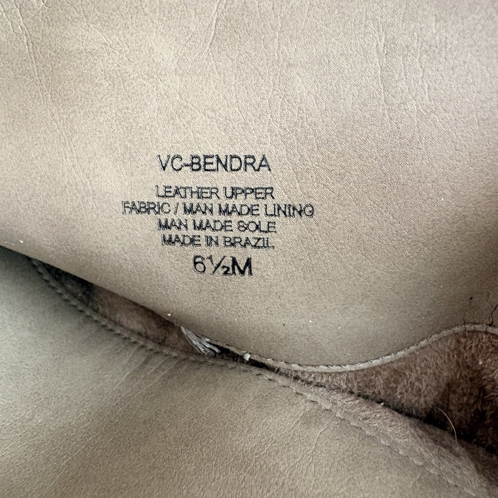 Vince Camuto Bendra Tall Boots Women's 6.5M Taupe Suede Side Zip Riding Low Heel - Picture 11 of 15